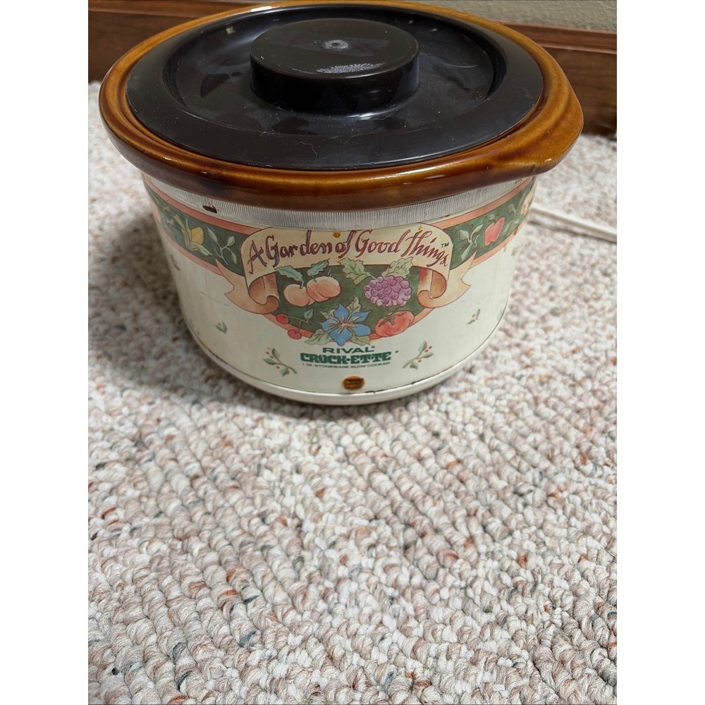 Vintage Rival Crock-ette 1 Qt Slow Cooker   A Garden Of Good Things cottagecore